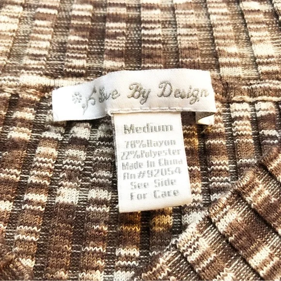 🤎 Love By Design Slim-Fit Brown Stretch Sweater | Size Medium🤎 - Picture 2 of 7